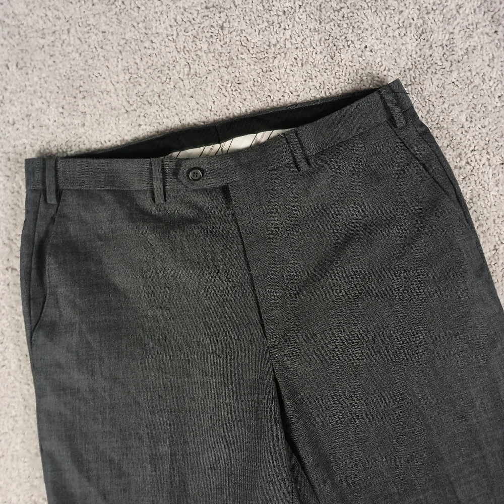 Lauren Ralph Lauren 36x32‎ Wool Flat Front Grey Mens Dress Pants